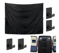 Car Camping Shower Drape, Van Rear Door Sunshade Cover, Magnetic Hook Curtain, Usage In Family Trip Travel Privacy Protection Outdoor SUV Truck Vehicle Rear Hatch Tent, 70x45 Inches