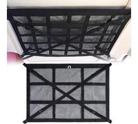 Car Ceiling Cargo Network - Slimline Cargo Net, Ceiling Cargo Net for SUV, Strengthen Load-Bearing & Droop Less Double-Layer Mesh Roof Storage Organizer, Camping In Car Must Haves (Black, 31.5x21.3in)