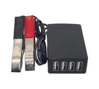 Car Charger Adapter, 12V To 24V 5-Port Fast Charging, Car Charging Station | 3.2x2x1.1in Multiple Device Car Charging Station for Laptop, Car, Motorcycle