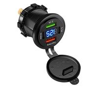 Car Charger Adapter - 4 Port Digital Display for Auto | Fast Charging Supplies with USB Output, Cell Phone Tablet Accessory, Travel Tool for Drivers Road Trips Daily Commuting