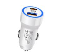 Car Charger Adapter - Black Solid Aluminum Alloy, Two Port Charging Outlet