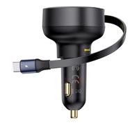 Car Charger Baseus Enjoyment Pro with cable USB-C, 60W (Black)