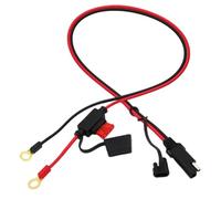 Car Charger Extension Cord - SAE to O Ring Terminal Wire, Quick Disconnect Plug, Copper Cable, Flexible Power Connector | 2 Pin Cable for Motorcycle Battery Maintainer Automotive Use