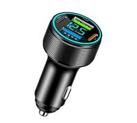 Car Charger Port, 4 puertos Auto Charger Adapter with PD and QC, LED Digital Display Car Plug Adapter Outlet, Car Accessories for Most Vehicles