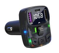 Car Charging Adapter, Multifunctional Fast Charging Vehicle, ABS Charger with Adjustable LED Ambient Light, Quick Charge Adapters for Phones and Devices, Compact USB Car Charger, 3.7x4.8x7.4cm