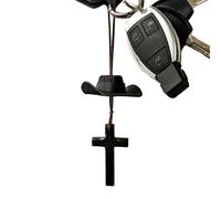 Car Charm - 9 * 7 * 15cm Cowboy Hat Cross Hanger, Rearview Mirror Ornaments For Men Women Vehicle Bag Backpack Home