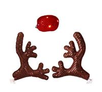 Car Christmas Decorations - Festive Waterproof Reindeer Antlers | Funny Vehicle Exterior Costume, Holiday Car Decor For RV SUV Winter Family Friends Gathering Celebration