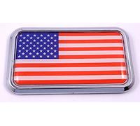 Car Chrome Decals Pegatina 3D para Coche con Emblema de la Bandera Estadounidense de 3 Pulgadas x 1.75 Pulgadas