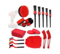 Car Cleaning Brush Kit, 18 Pieces Auto Detailing Brush,Electric Drill Cleaning Brush, Car Rim Brush Wheel Cleaning