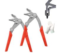 Car Clip Pliers, Multi-Functional Professional Automotive Trim Removal Tool Set, Fastener Rivet Remover for Auto Door Panels, Interior Exterior Trim, Push Pin & Plastic Buckle Disassembly (2 PCS)