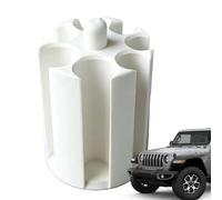 Car Coin Holder Container, Cylindrical Large Capacity Storage Box, Portable 3D Printed Change Organizer with Secure Lid Design, Durable Auto Interior Accessory, Coin Storage Holder for Penny Dime