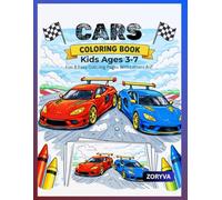 Car Coloring Book For Kids Ages 3-7: Fun and Easy Car coloring book with Letters A-Z