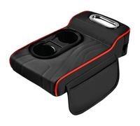 Car Console Cover, Heightened Armrest Pad, Multifunctional Middle Console Cushion with 2 Cup Holders and Side Storage Pockets for Interior Organization Driver Comfort in SUVs Sedans Trucks Vehicles