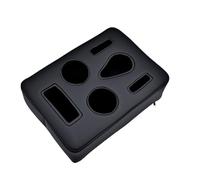 Car Console Organizer - Leather Large Capacity, Car Organizer Center Console Box, Multifunctional Cup Holder Storage Box For Charging Cable Water Bottle Key Card Purse Organization SUV RV Sedan Vehicl