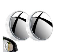 Car Convex Blind Mirror, 2Pcs Suction Cup Round Lens, ABS 360° Wide Angle Reversing Auxiliary View Mirror for Car, SUV, Truck, and RV, Enhances Safety While Driving, 2.16x0.66 Inches