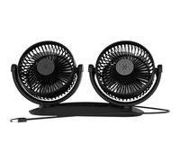 Car Cooling Fan - Dual-Pivot Air Turbine, Double Head USB Desk Fan, Dashboard Breeze Blower | Strong Wind 360-Degree Rotation Air Circulator Dashboard Accessories For Vehicles Trucks Workplace Home