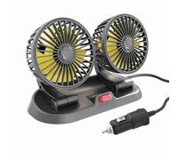 Car Cooling Fan Multifunction Circulator Ideal for Vehicles 24V Type with 360° and 180° Rotation 2 Wind Speed and Easy Installation (12V Type)