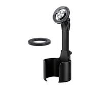Car Cup Holder - ABS Magnetic Phone Stand 2 In 1 Mug Organizer | Vehicle Drink Rack - Extendable Magnetic Mount | Retractable Dock | Function | SUV Truck Road Trip Commute