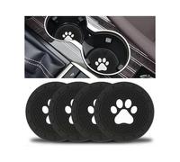 Car Cup Holder Coasters, 4pcs PVC Claw Car Coasters, GM Anti-Slip Cup Holder Insert Coasters, Car Interior Accessories - Black