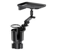 Car Cup Holder, Expandable Drink Base Eating Tray, 360° Rotating Multifunctional Automotive Gadget Road Trips, Compact Ideal for Coffee Cups, Mugs, Snacks, and Water Bottles