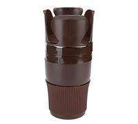 Car Cup Holder Organizer | ABS Material Fits Most Vehicles | Multifunction Interior Accessories for Phones/Drinks/Pens | Black, Coffee, Blue (Coffee)