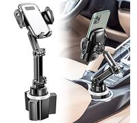 Car Cup Holder Phone Mount, CTYBB Cup Holder Cradle Car Mount with Adjustable Neck for Cell Phones iPhone 12 Pro Max /11 Pro/XR/XS/8/7 Plus/6s, Samsung S10 Plus/S9/Note9, Huawei etc.