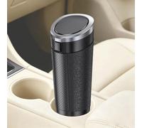 Car Cup Holder Trash Can for Nissan Maxima Terrano 2000-2023,Silver | Mini Garbage Bin, for Car Door Cup Holder, Double Lid Design, Odorless and Leak Resistant, Wet and Dry, for Car Home Office