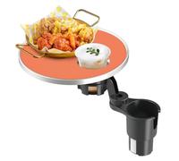 Car Cup Holder Tray - PC Silicone ABS 28x28cm Universal Rotating Car Seat