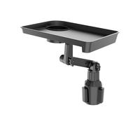 Car Cupholder Tray, 360° Rotating Car Cup Holder Tray Table with Shockproof Base for Road Trip Lunch Eating, Adjustable Drink and Snack Organizer for Drivers Taxi Passengers Vehicles 600g