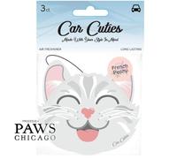 Car Cuties Ambientador de coche Cute Cat - Bonito diseño de gato, aroma de larga duración, parte de los ingresos benefician a PAWS Chicago (peonía francesa)