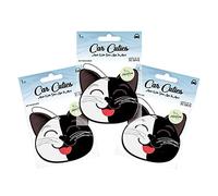 Car Cuties Cute Cat Ambientador de coche - Bonito diseño de gato, aroma de larga duración, parte de los ingresos Benefit Paws Chicago (jazmín, paquete de 3)