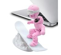 Car Dash Ornament, Skiing Motion Man Dashboard Figurine, Funny Inertia Vehicle Interior Decor Accessory, SUV Truck Auto Swinging Toy Decoration for Road Trip Driving Travel Cabin Interior Display Fun