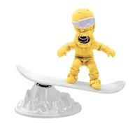 Car Dash Ornament, Skiing Motion Man Dashboard Figurine, Funny Inertia Vehicle Interior Decor Accessory, SUV Truck Auto Swinging Toy Decoration for Road Trip Driving Travel Cabin Interior Display Fun