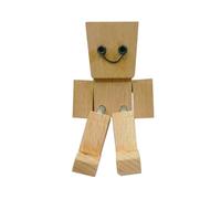 Car Dashboard Accessories - Car Ornaments | Cae Decor | Shaking Wooden Man Figurine | Movable Joint Magnetic Accessories Auto Interior For Van Truck Daily Work Road Trip Vacation Camping Hiking Picnic