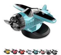 Car Dashboard Decor, Drifting Solar Rotating Airplane Ornaments, Car Dashboard Drifting Rotating Airplane Ornament, for Cars Interior Dashboards Accessories (Blue)