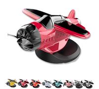 Car Dashboard Decor, Drifting Solar Rotating Airplane Ornaments, Car Dashboard Drifting Rotating Airplane Ornament, for Cars Interior Dashboards Accessories (Red)