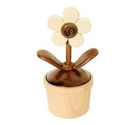 Car Dashboard Decorations, Rotating Flower Dashboard Mount Ornament for Sedan Minivan, Good Luck Floral Art Decor for Housewarming Surprise Desk Accent Vehicle Interior Display 7.4x15.5cm
