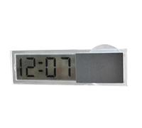 Car Dashboard Digital Clock, Miini LCD Time Display with Suction Cup Mount, Compact Electronic Clock for Car RV Offiice or Desk, Easy Setup Travel Driving or Indoor Use