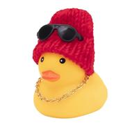 Car Dashboard Duck Ornaments - Cute Rubber Duck Car Decorations with Mini Swim Ring, Sun Hat, Necklace & Sunglasses | Fun Vehicle Interior Accessory for Drivers, Road Trips, Daily Commuting, Dashboard