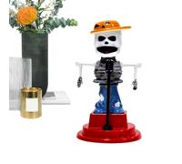 Car Dashboard Solar Skull Ornament - Halloween Horror Bobbleheãd Statue | Dark Style Resin Decoration For Truck, Sedan, RV & Vehicle Interior Supplies
