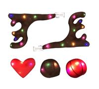 Car Decoration Antlers - Christmas Automotive Exterior, Decor with Led Light | Holiday Vehicle Roof Decor For Suvs Trucks RVs Sedans Road Trips Themed Events Detailers Automotive Hobbyists Drivers