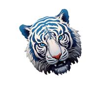 Car Decorative Sticker - PVC 10cm 20cm 30cm | Tiger Head Car Bumper Sticker Auto Exterior Decal Scratch Resistant Self Adhesive Cars Styling Accessory | Waterproof Vehicle Decoration For SUV Truck Use