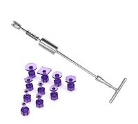 CAR DENT PULCER - Herramienta de quiebra de abolladura | Kit de reparación de abolladuras | T Bar Bar Scratch Remover con 10 pestañas de extracción reemplazables | Acero al carbono eliminar extractor