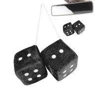 Car Dice - Gold Velvet And Sponge Filling, 7x7x14cm Plush Dice Soft And | Hanging CarDice, Interior Decoration For Rearview Mirror, Door Handle, Car Lovers, Christmas