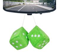 Car Dice - Velvet Foam 3x3in, Small Decorative Charm Soft Fuzzy Ornament, Multi-Colored 3D Cube Hanging Pendant | Rearview Mirror Plush Dice For Sedan Truck SUV Interior Decor and Vehicle Styling Use