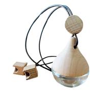 Car Diffuser, Aromatherapy Air Freshener, Refillable & Reusable Design, Wooden & Glass Build, Ideal for Auto Adult Family Use, 1.77x1.38 Inches, 7-8ml, 1 Piece