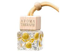Car Diffuser Bottle - Clear Empty Car Essential Oil Diffuser | Car Air Freshener Hanging Bottle Empty Glass | 10mL Empty Glitter Diffuser With Square Wooden Lid And Rope For Cars | Fragrance Ornament