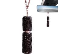 Car Diffuser Bottle, Rhinestone Air Freshener, Refillable Fragrance Decor, 5ml Glass Hanging Ornament Women Truck Suv Rv Sedan Home Office Travel Gift Interior Odor Eliminator Aroma Scent