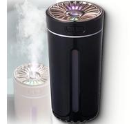 Car Diffuser Humidifier, Portable Silent USB Car Diffuser with LED Light & Essential Oil Diffuser, USB-Powered, for Cars, Travel, Office, Home, Bedroom (Black-USB,1pcs)