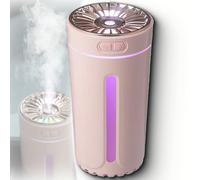 Car Diffuser Humidifier, Portable Silent USB Car Diffuser with LED Light & Essential Oil Diffuser, USB-Powered, for Cars, Travel, Office, Home, Bedroom (Pink-Charging,1pcs)